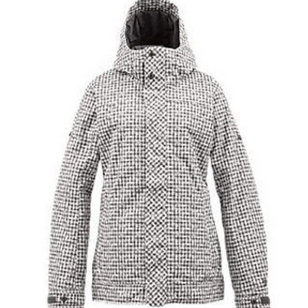 Burton Black and White Checkered Ski Jacket
